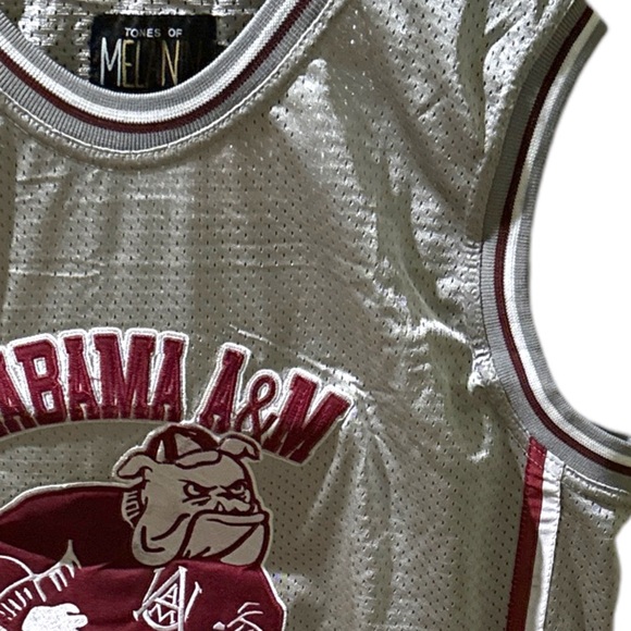Tones of Melanin Alabama A&M Bulldogs Grey Basketball Jersey - Picture 5 of 16